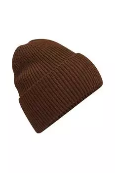 Объемная шапка с манжетами Beechfield, коричневый
