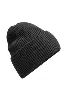 Объемная шапка с манжетами Beechfield, серый