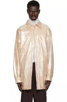 Объемная стеганая рубашка оверсайз Dries Van Noten, цвет transparent