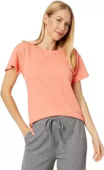 Объемная струящаяся футболка из джерси Slub с короткими рукавами Mod-o-doc, цвет Coral Clay