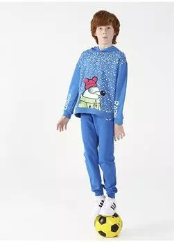 Объемная толстовка для мальчиков Saks с пушистым капюшоном FFY-09 Boyner