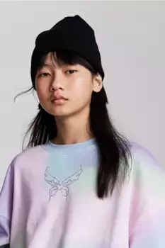 Объемная толстовка H&M, фиолетовый