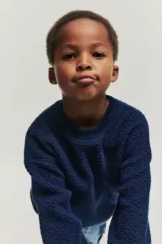 Объемная толстовка из флиса H&M, синий