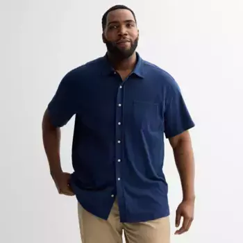 Объемная вязаная рубашка Big & Tall Sonoma Goods For Life, синий