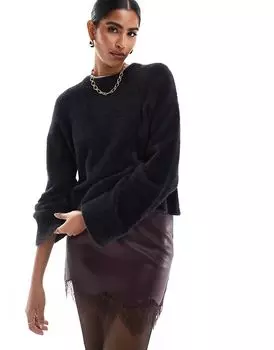 Объемный джемпер черного цвета Miss Selfridge