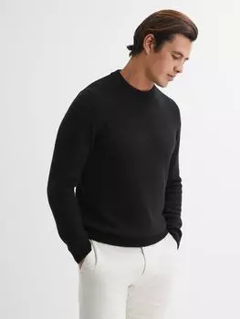 Объемный джемпер из смесовой шерсти Avons Reiss, черный