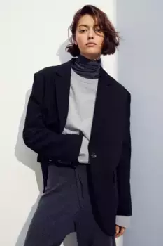 Объемный кашемировый свитер H&M, серый