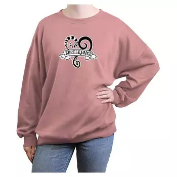 Объемный пуловер с графическим рисунком Beetlejuice Heart для юниоров Licensed Character, цвет Desert Pink