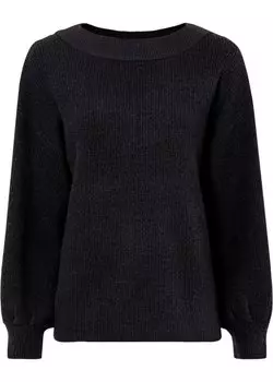 Объемный свитер вязки Rainbow, черный