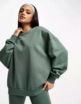 Объемный свитшот ASOS Weekend Collective, зеленый