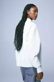 Объемный свитшот с мотивом H&M, серый
