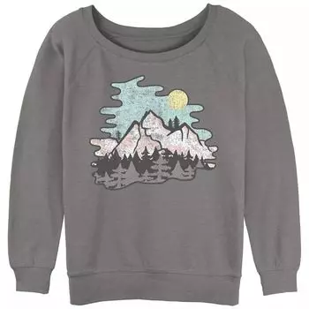 Свитшот с рисунком Mountains At Twilight в винтажном стиле Licensed Character, серый