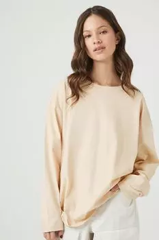 Объемный топ с приспущенными рукавами Forever 21, кремовый