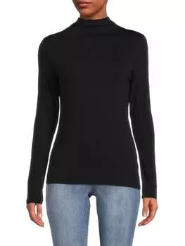 Объемный топ с воротником-стойкой Saks Fifth Avenue Black