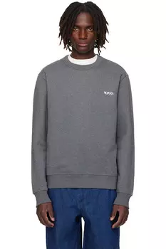 Объемный укороченный свитшот 'vpc' A.P.C., серый