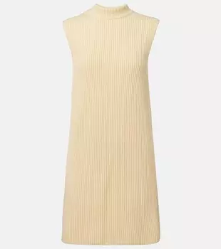 Объемный жилет из ребристой шерсти Jil Sander, Vanilla