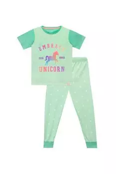 Объятия внутренней пижамы единорога Harry Bear, зеленый