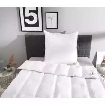 OBB пуховое одеяло + подушка «Издание 120 лет, комплект пуховых одеял 2 шт., на лето или зиму», (экономный комплект), одеяло с подушкой 135х200 или 155х220 см, производство Германия, белый