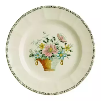 Обеденная тарелка La Cartuja de Sevilla с цветочной корзиной, разноцветный