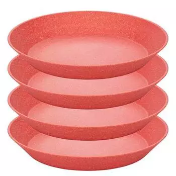 Обеденные тарелки connect plate (набор из 4 шт.) Koziol, красный