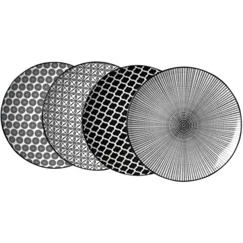 Обеденные тарелки Ritzenhoff & Breker «Takeo» (набор, 4 шт.), фарфор, скандинавский стиль, 26,5 см, черный