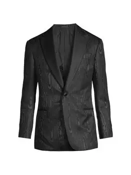 Обеденный муаровый жакет Giorgio Armani, черный