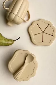 Обеденный набор Konges Sljd для мальчиков и девочек, желтый