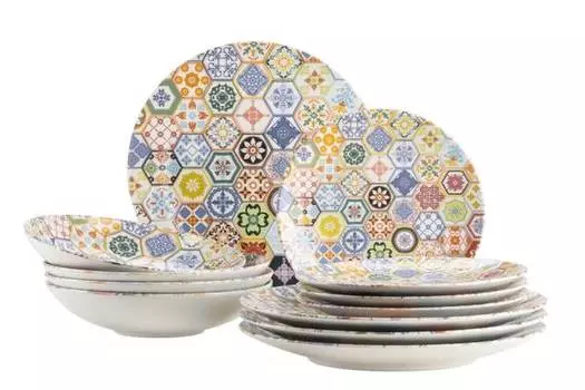 Обеденный сервиз амаранте (12 шт.) Mser, бежевый