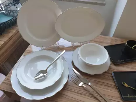 Обеденный сервиз Hayat, белый