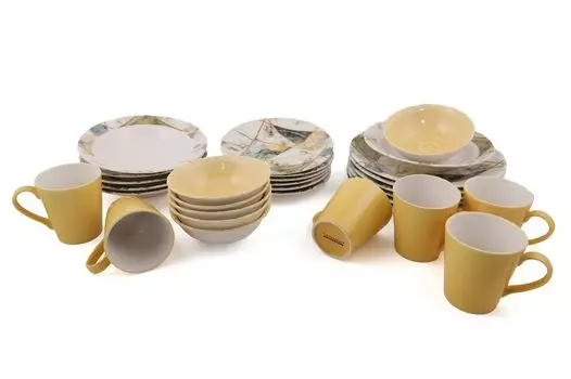 Обеденный сервиз Hermia Concept полумесяц-DYN1907, коричневый