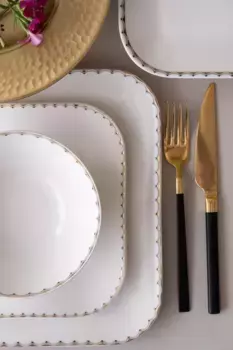 Обеденный сервиз Hermia Concept, золотой