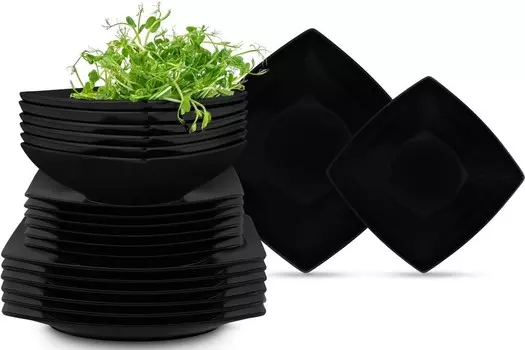 Обеденный сервиз Konsimo EPIRI на 6 персон (18эл), можно мыть в посудомоечной машине и использовать в микроволновой печи, черный, керамика, СОВРЕМЕННЫЙ, 25x25|21x21|17x17см