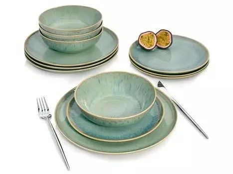 Обеденный сервиз майя из 12 предметов Snger, зеленый