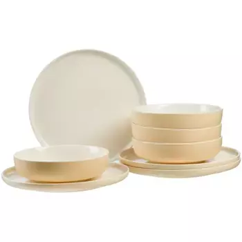 Обеденный сервиз Ritzenhoff & Breker «набор тарелок, набор посуды Джаспер», (набор, 8 предметов), стиль Scandic, 8 предметов, на 4 персоны, желтый