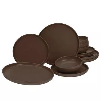 Обеденный сервиз уно Creatable, коричневый