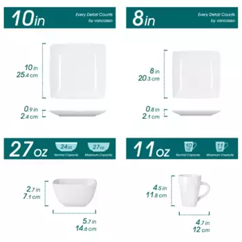 Обеденный сервиз Vancasso, белый