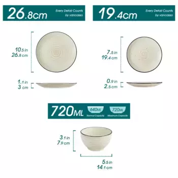 Обеденный сервиз Vancasso, бежевый