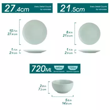 Обеденный сервиз Vancasso, зеленый