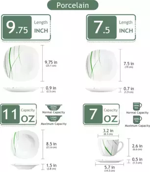 Обеденный сервиз VEWEET, белый