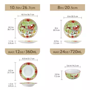 Обеденный сервиз VEWEET, зеленый