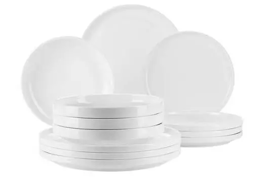 Обеденный сервиз вада (12 шт.) Mser, белый