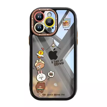 Обезьяна с чехлом для телефона Apepalog, Cream shell apple logo-purple-LZ good friend Brown can wear