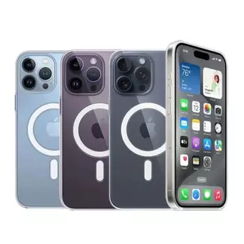 Обезьяна с чехлом для телефона Apepalog, Transparent Black Machine MagSafe Magnetic/Yellow Packet