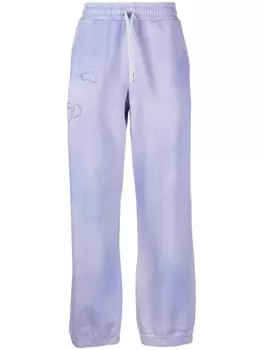 OBJECTS IV LIFE спортивные брюки с надписью, фиолетовый