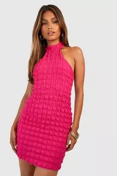 Облагающее платье с техническим вырезом bubble Boohoo, розовый