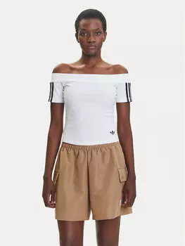 Облегающая блузка adicolor Bandeau JV9741 Adidas, белый