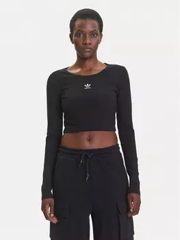 Облегающая блузка Essentials Ribbed IW5725 Adidas, черный