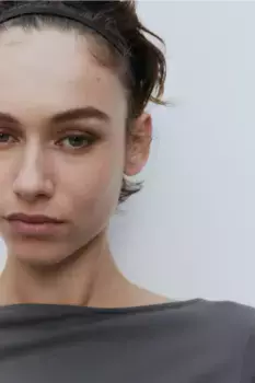 Облегающая блузка из джерси H&M, серый