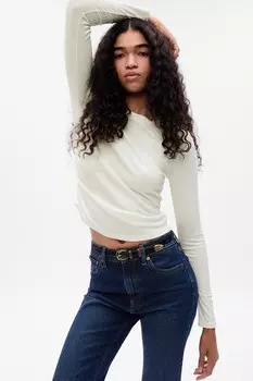 Облегающая блузка с модалом Gap, белый