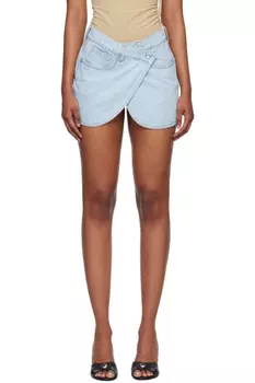 Облегающая джинсовая мини-юбка Coperni, синий